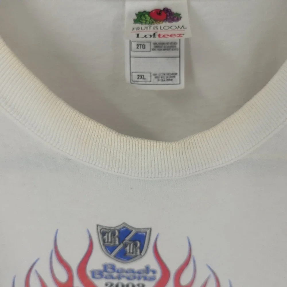 Vtg Y2K Fruit Of The Loom Rod Run 20th Anniversary Graphic T-Shirt White‎ 2XL
